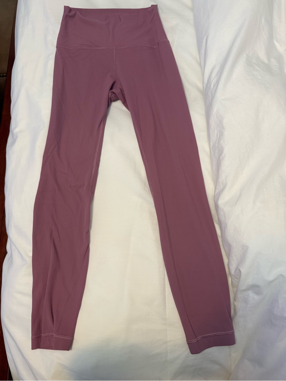lululemon athletica Ribbed High-Rise Leggings in Mauve